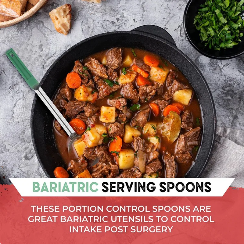 Portion Control Serving Spoons - Bariatric Must Haves - Perfect For Weight Watchers& Gastric Bypass - Set Of 8 Ladles