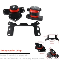 UPGRADE replacement Engine Motor Transmission Mount Kit for 15-19 VW GTI Golf R MK7 2.0T