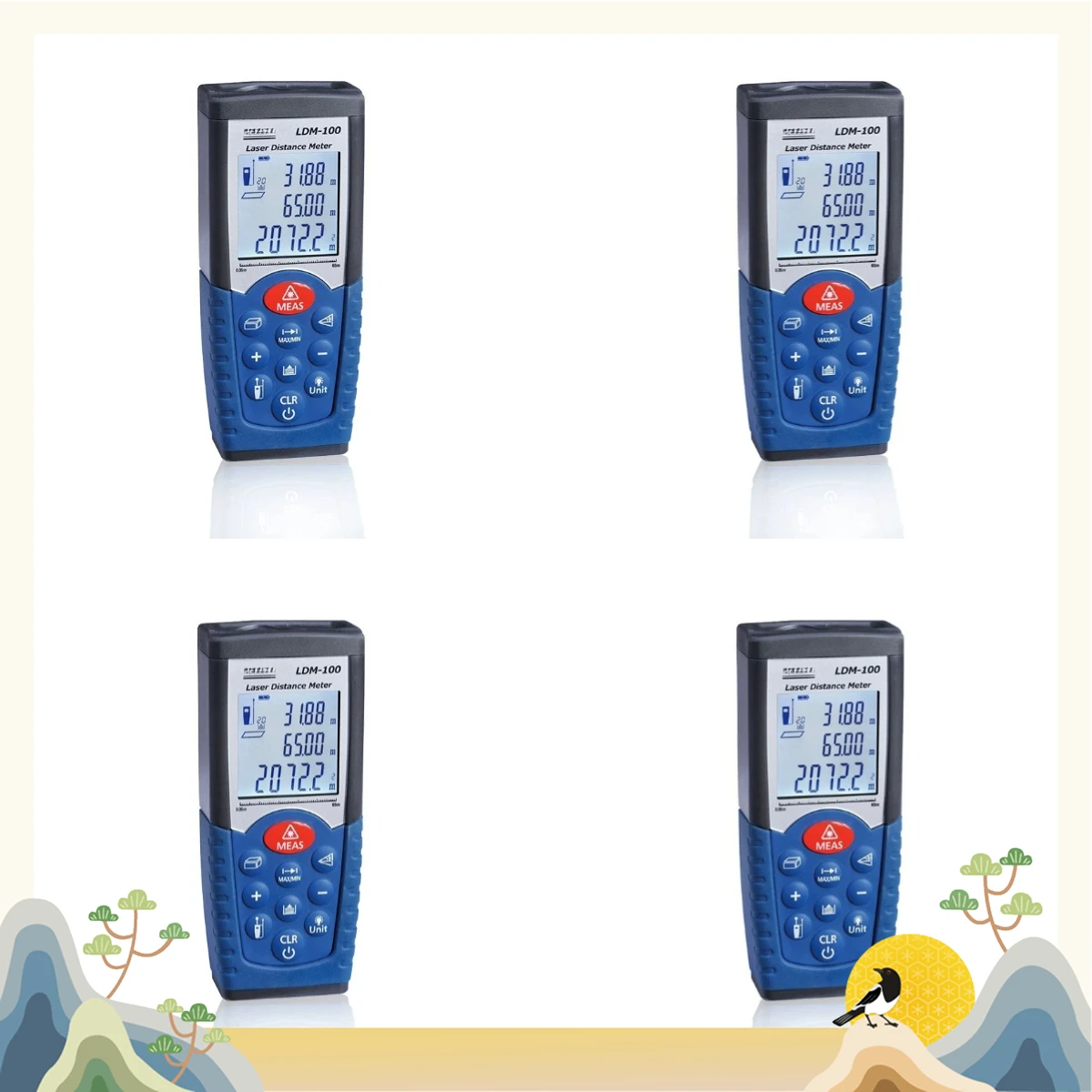 Laser Rangefinder Infrared Home Version Rangefinder High Precision Electronic Ruler Measuring Room Instrument LDM-100