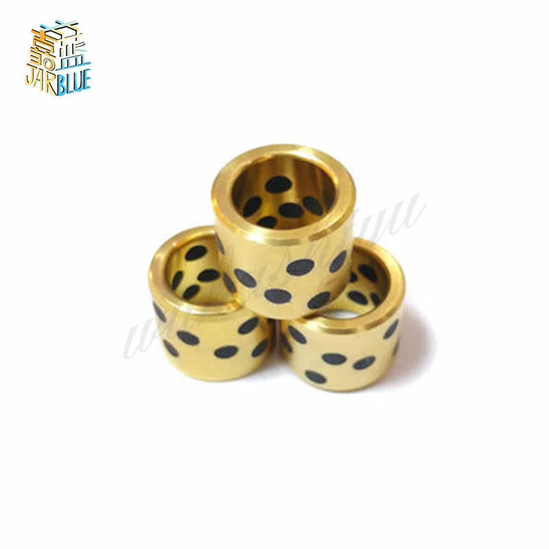 

1pcs ID 18mm OD 24mm JDB inlay graphite bearing wear-resistant bush brass sets self-lubricating oil bushing 10mm-40mm length