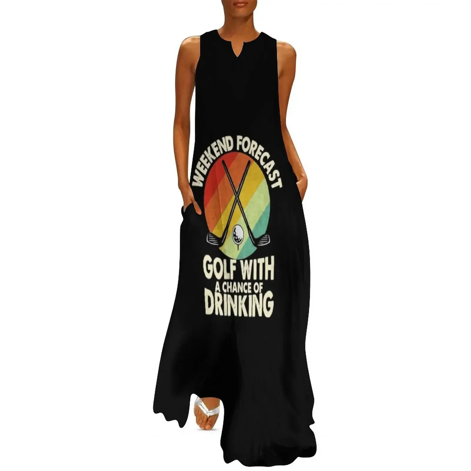 

Weekend Forecast, Golfing with a chance of Drinking Golf Lovers Long Dress dress for woman Dress