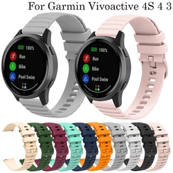 18mm 20mm 22mm Watchband For Garmin Vivoactive 4 3 4S 3S WatchStrap Silicone Bracelet For Garmin Venu 2 Plus 2S venu sq 2 Band