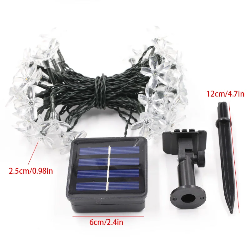 100LED/50LED/20LED الشمسية ساكورا سلسلة أضواء الكرز زهرة أضواء في الهواء الطلق عطلة Parterre سياج حديقة أضواء ليلية الزخرفية #6