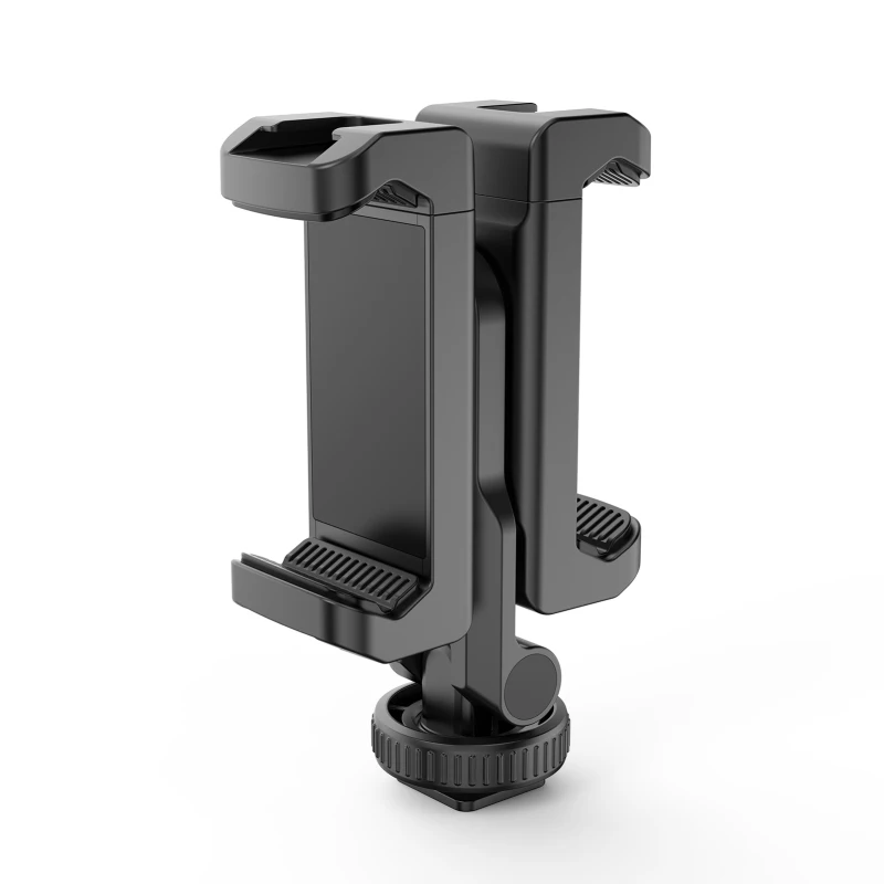 Portable Phone Tripod Mount with Dual Phone Holders Rotatable Phone Clamp Multifunctional Smarphone Holder Vlog Live Streaming