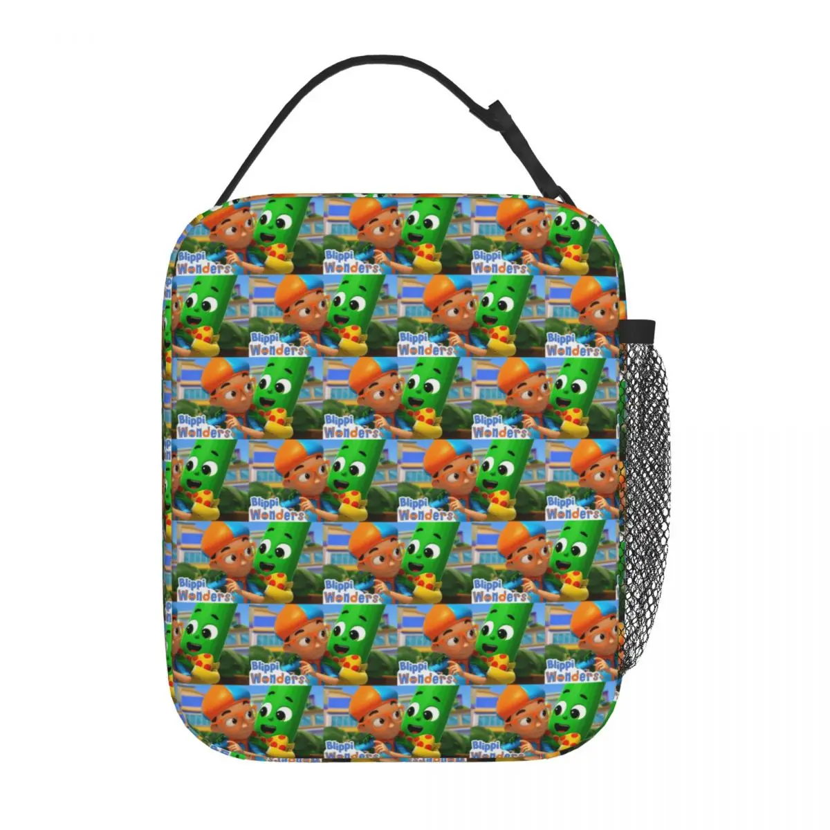 Cartoon Blippiing English Teacher Insulated Lunch Bag for Women Kids Leakproof Food Boxes Thermal Lunch Box Tote
