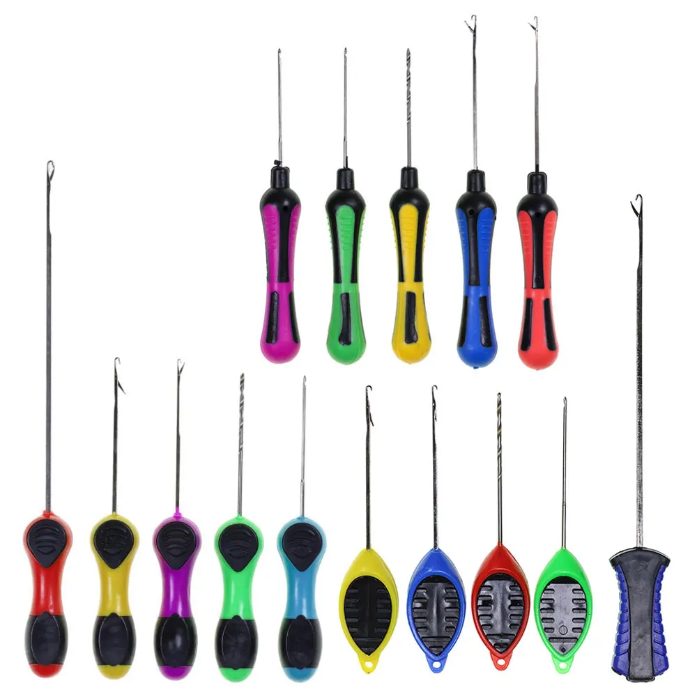 5-teiliges Karpfenangelköder-Nadelset aus Edelstahl, Köderbohrer, Pop-Up-Boilie-Rigs, Spleißnadel, Werkzeug zur Herstellung von Karpfenhakenverbindungen – Detail 1
