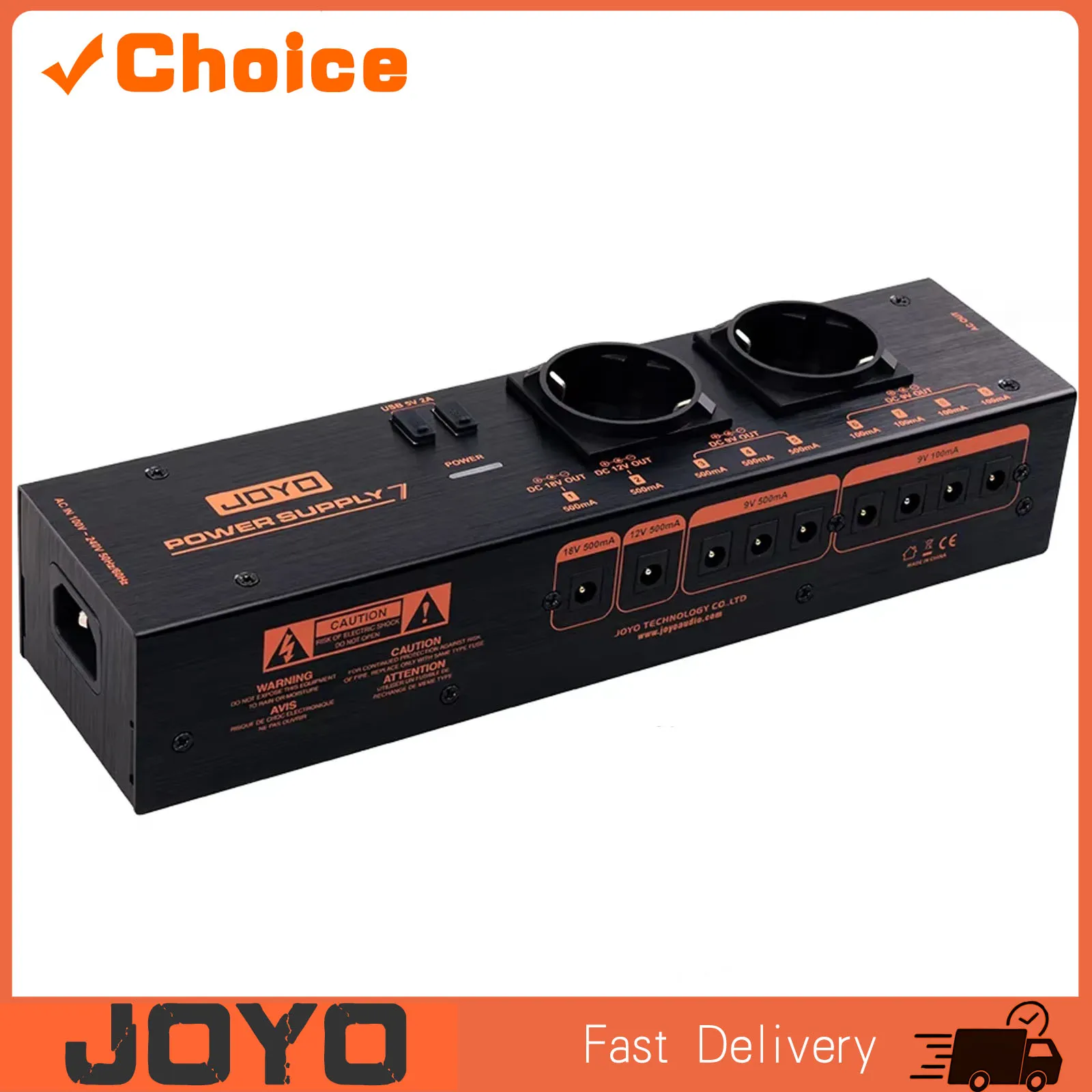 JP-07 Portable Guitar Mobile Power Supply Low Noise Effect Pedal Power Supply 9 Isolated DC Outputs for 9V/12V/18V Effector
