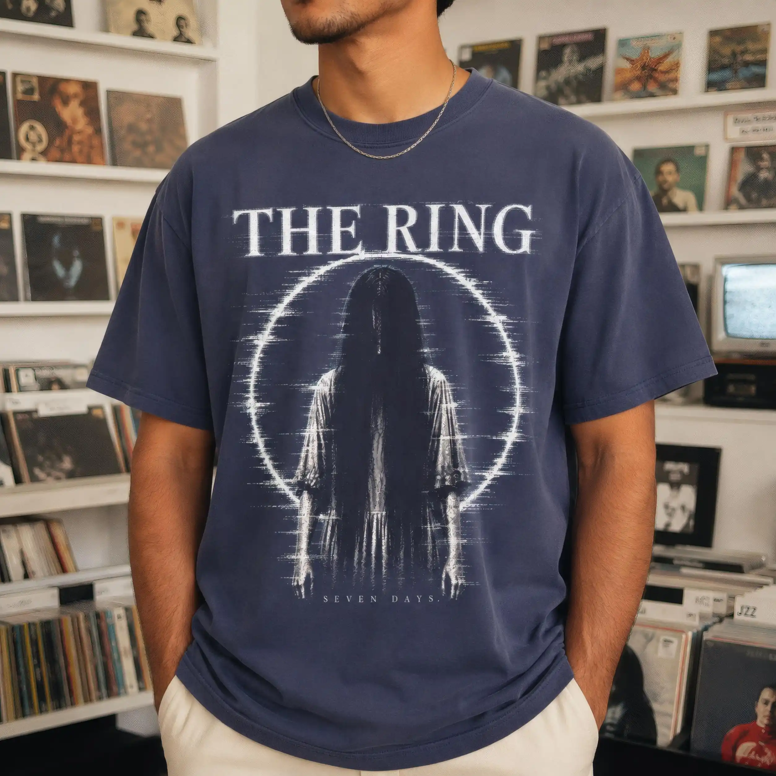 The Ring Shirt Horror Movie Tee _ Sadako VHS Cursed Tape Design for 2000s J-Horror Fans