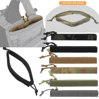 Tactical Vest Double Zipper Insert Pouch For Crye AVS Vest Storage Pocket Zipper Cover Airsoft Hunting Vest YKK Zip Accessories
