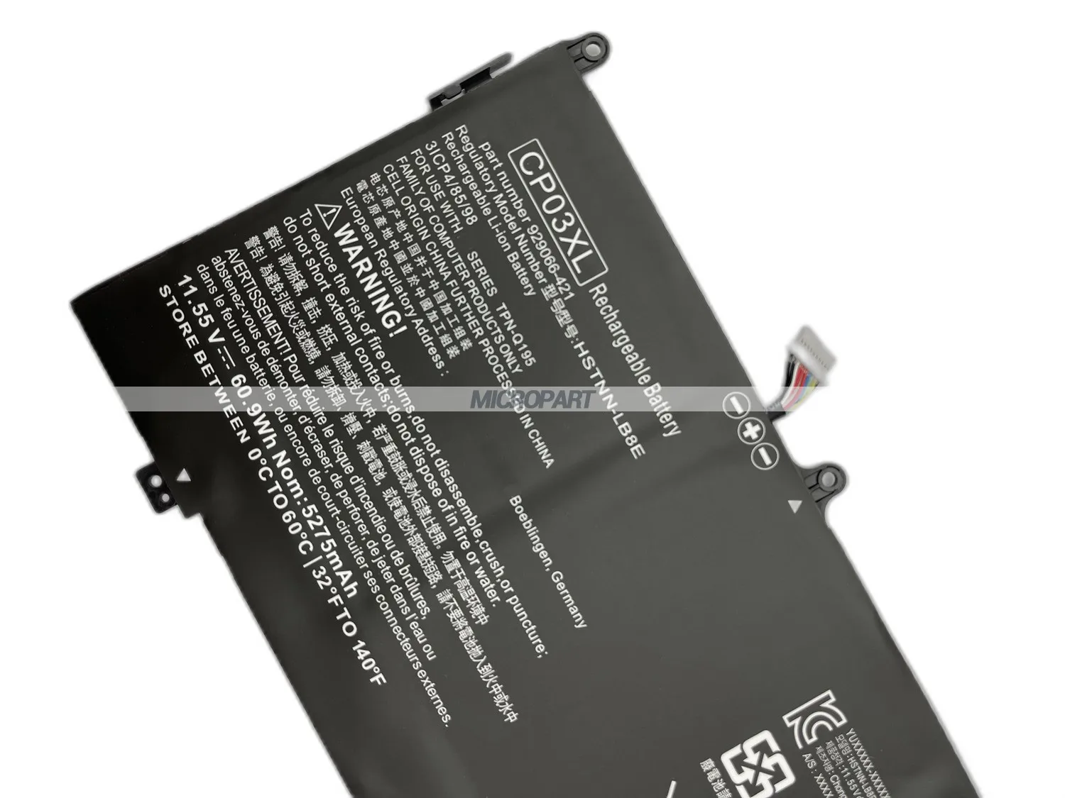 Imagem -04 - Bateria do Portátil Substituição Substituição para Spectre X360 13-ae Series Bateria de Longa Duração Li-ion 63.9 wh 11.55v Cp03xl 929066421 Hstnn-lb8e hp