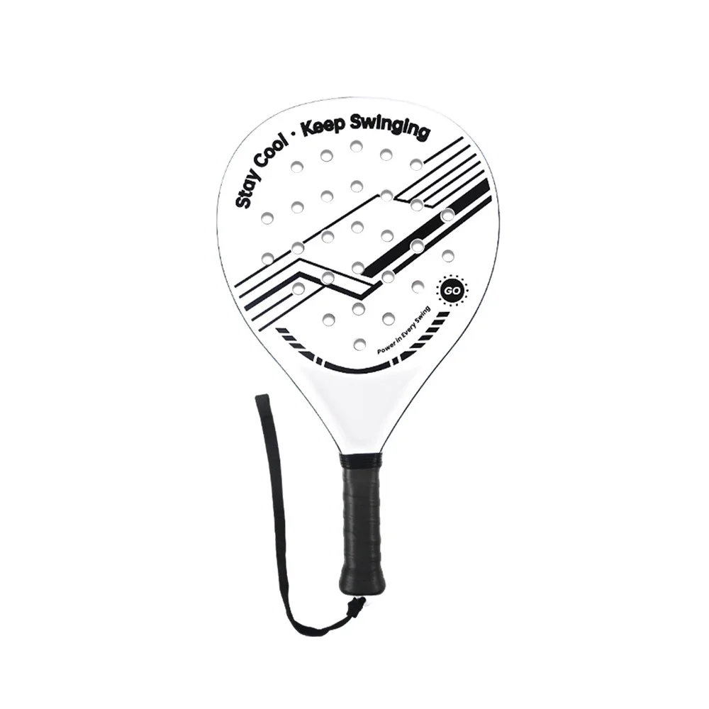 Padelracket met koolstofvezeloppervlak en EVA-geheugenschuimkern – Lichtgewicht, goed uitgebalanceerde padel voor beginners en gemiddeld
