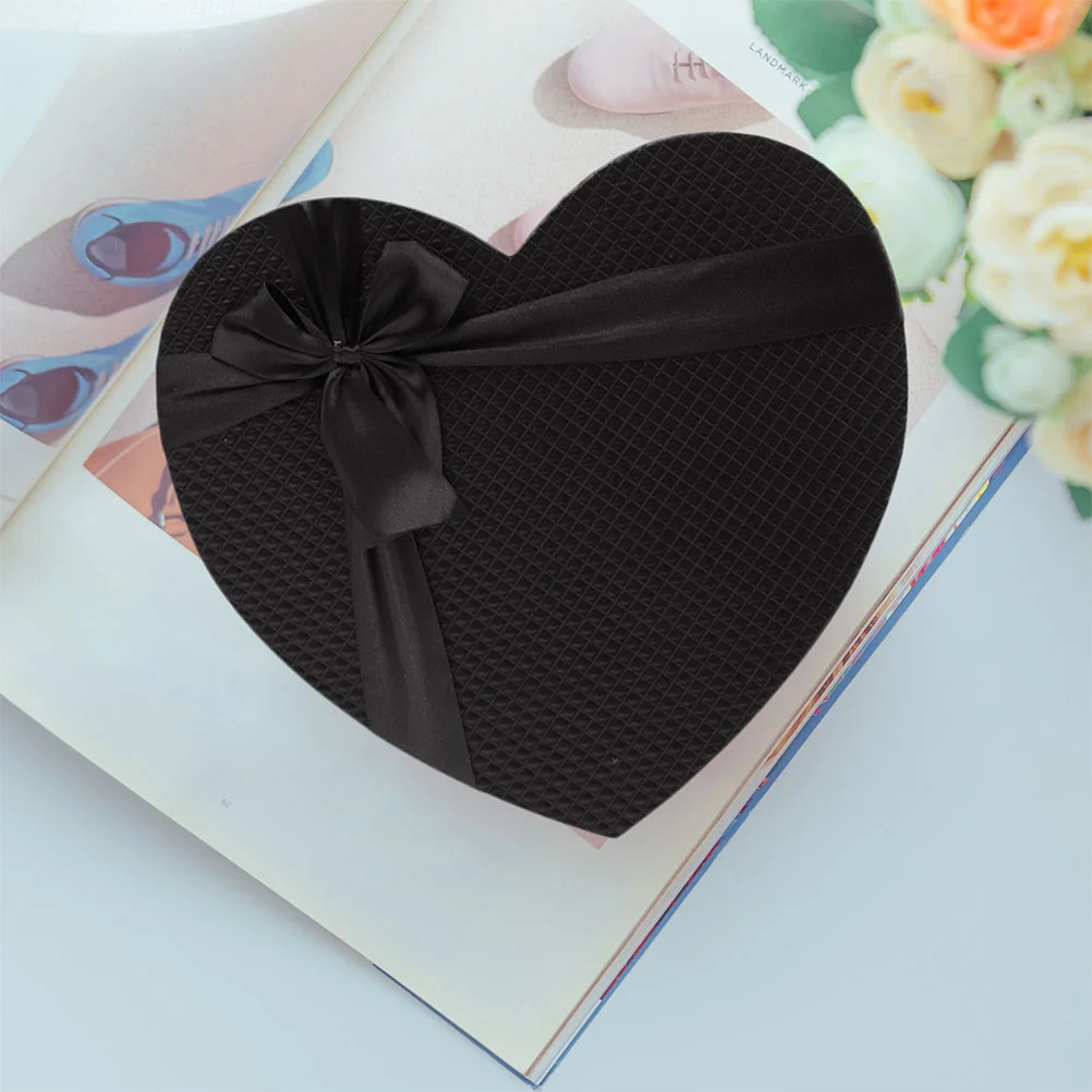 

Gift Box Boxes with Lids Empty for Gifts Heart Ribbon Christmas Paper Shaped Small Mother