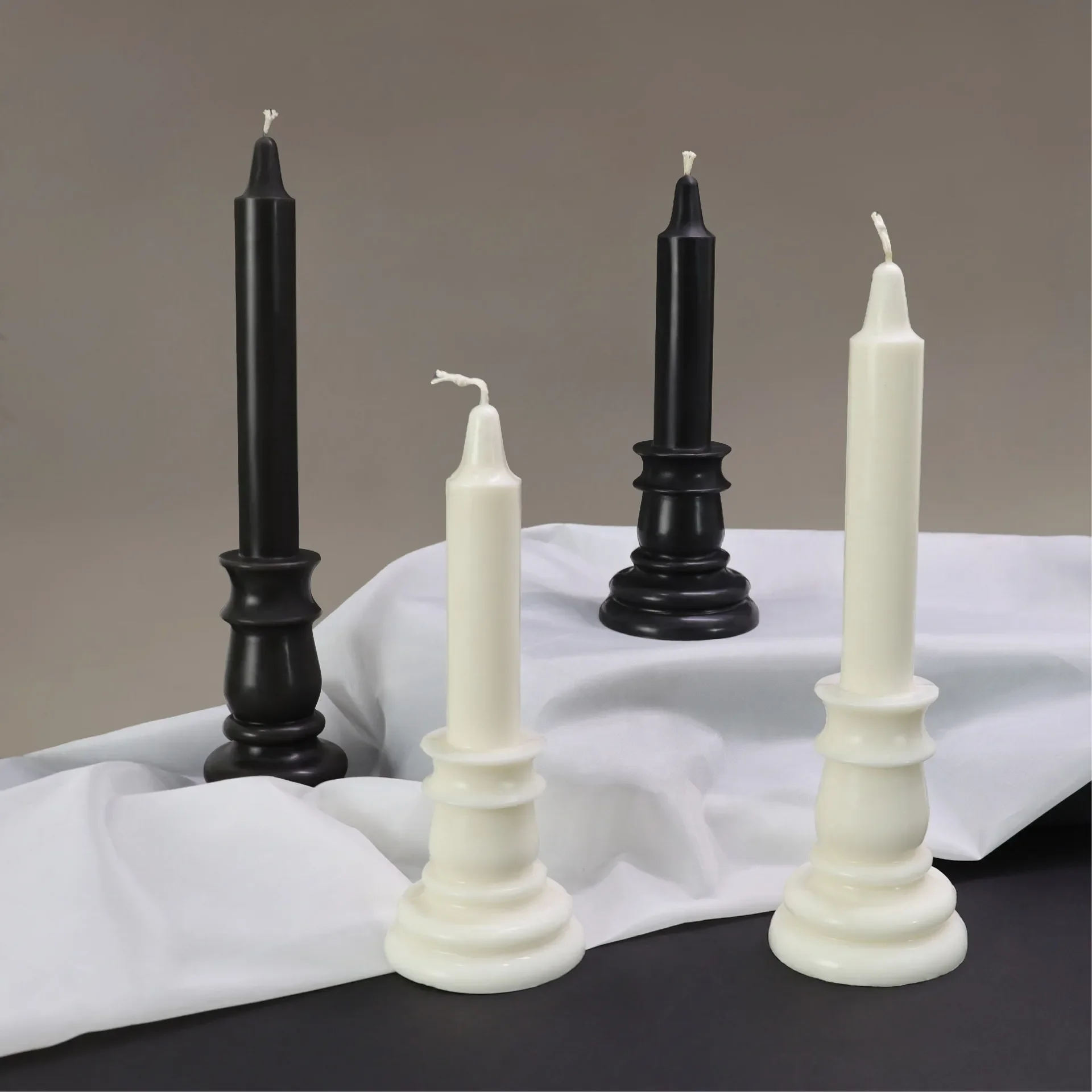 European Church Ceiling Candlestick PC two-petal Mold Candle Mold Handmade DIY Candlestick Acrylic Mold Home Decor Gift