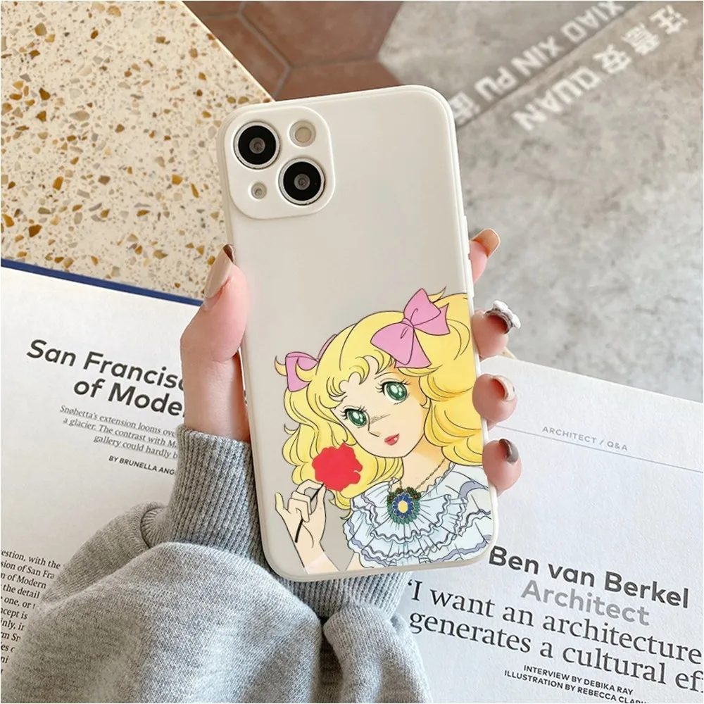 Anime Manga Candypng Phone Case For Iphone 11 13 14 Pro Max X Xr Xs Max Se2020 12mini White Cover Case