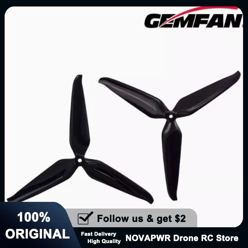 

Gemfan 8145 8 Inch 3-Blade PC Propeller for FPV Drone Gemfan Ultra-Durable Racing Props