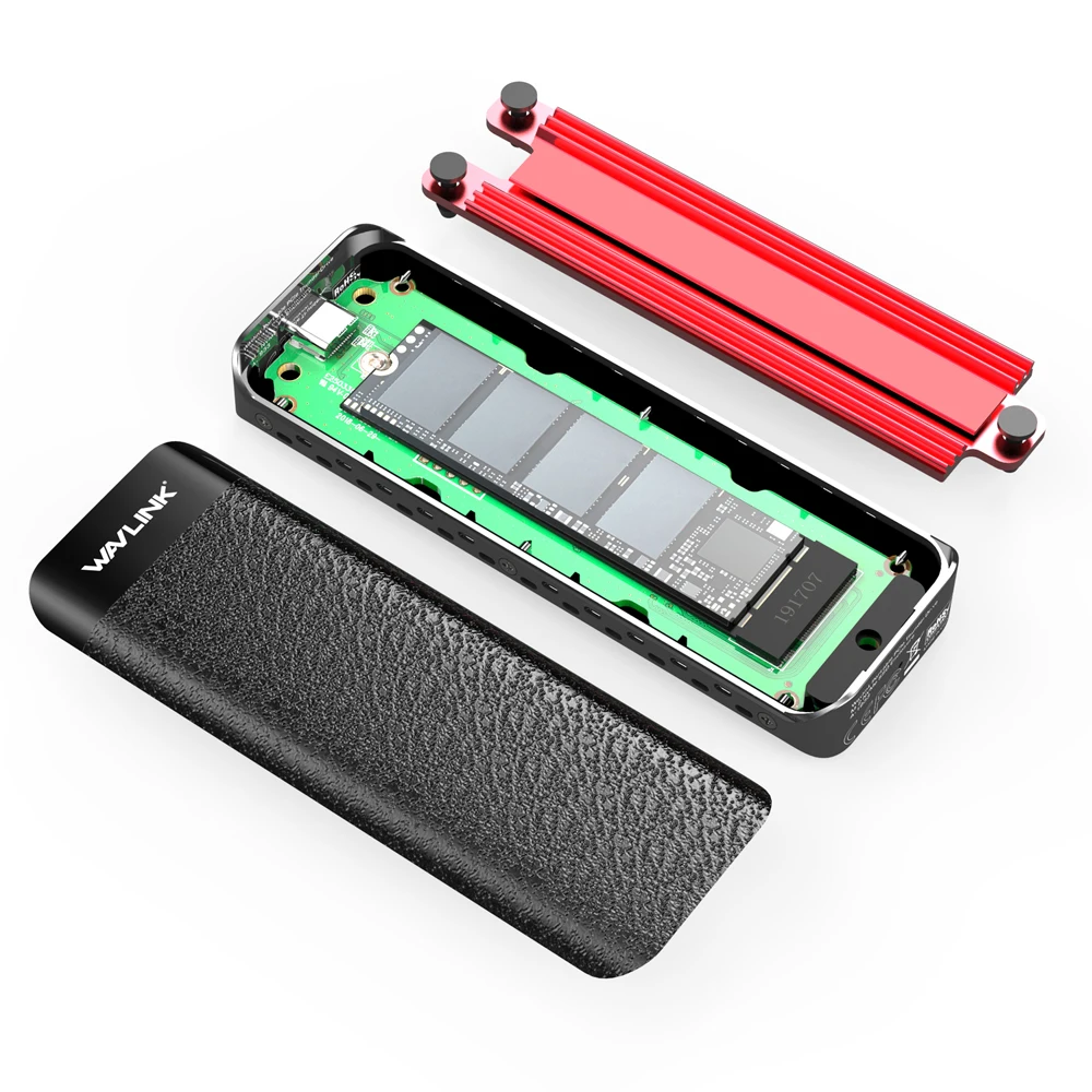 Obudowa Wavlink M.2 NVMe PCIe SSD z certyfikatem Intel Thunderbolt ™   3 40 Gb/s Transfer Aluminiowy Zewnętrzny 2 TB Dla Windows i Mac OS