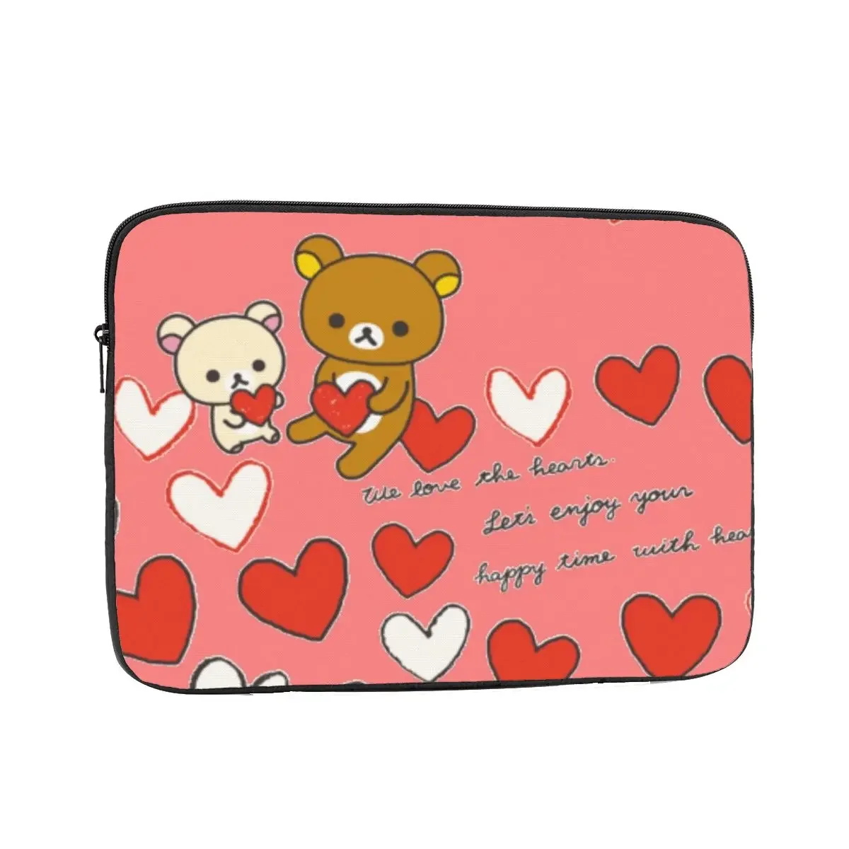 Rilakkuma Sakura Notebook Laptop Bag Case Pouch 10 12 13 15 17 Inch For Macbook Air Pro Tablet Shockproof Case Bag