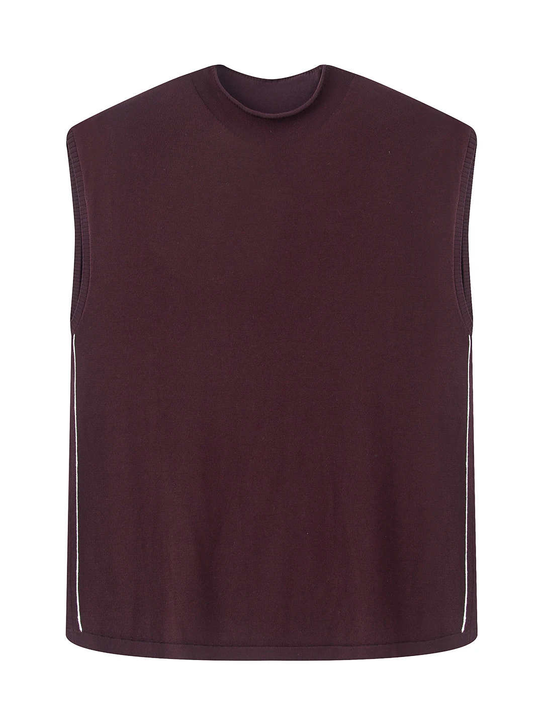 

2025 New Autumn Commute Faion Design round Ne Svel Knitted Vest Women's Top Simple Sle Loose Fit Single Piece