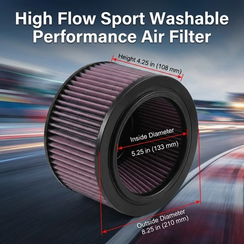 Imagen 1 del producto Filtro de Aire de Alto Flujo Deportivo y Lavable para Ford Ranger Mazda BT50 Troller T4 2011-2020 2.2 2.5 3.2, E-0662 1720719