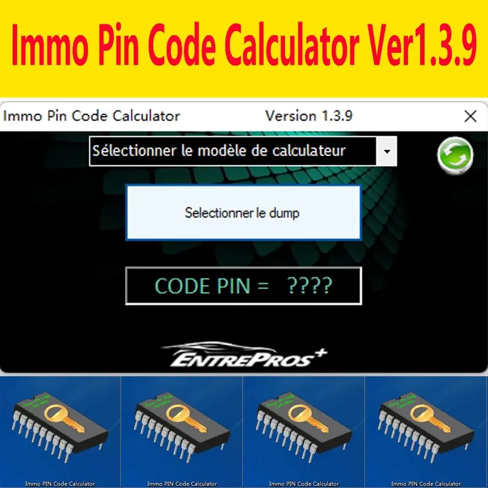 IMMO código Pin desbloqueado calculadora, apto para Opel, Fiat, Vag, mais novo, V1.3.9