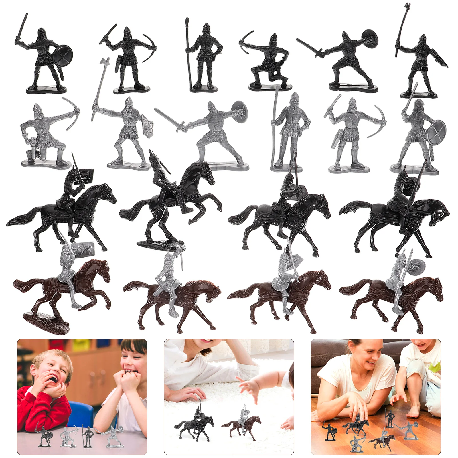 

Horse Model Miniature People Figures Figurines Tiny Sand Table Soldier Models Decors Micro Toy