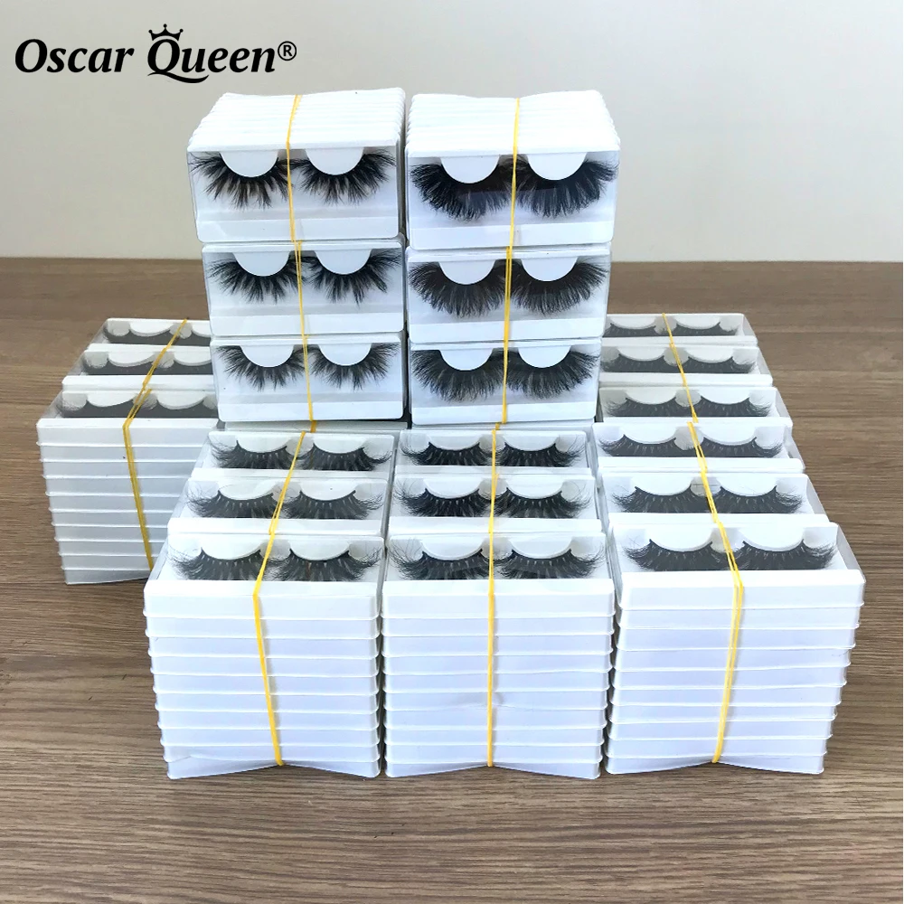 Wholesale Eyelashes 10/20/30/50//100 Pairs 3D Mink Lashes Bulk Dramatic 25mm Fake False Magnetic Eyelashes Vendor Makeup 5D Lash