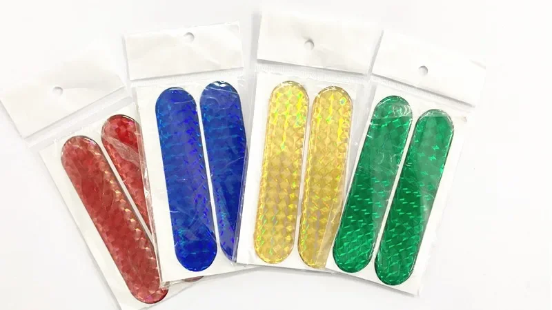 ملصقات عاكسة لتحذير السلامة العالمية للسيارة تعكس جميع مصادر الضوء وملصقات خوذة الدراجة النارية وملصقات قطع غيار السيارات #5