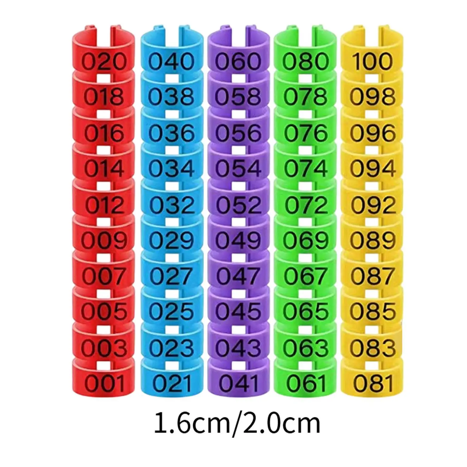 100Pcs Chicken Identification Bands Chicken Leg Rings for Bantam Pigeon