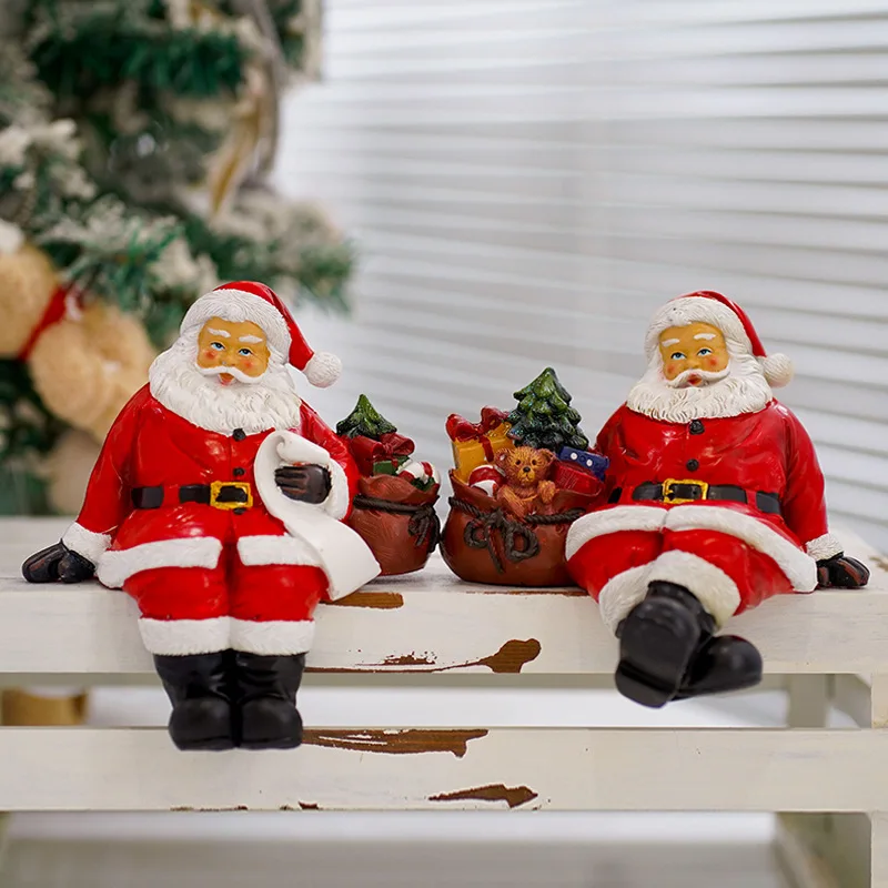 Miniature Model Cute Mini Figurine, Home Decor Resin Art Decor Christmas Supplies Small Gift Bag Living Room Desktop Table Side