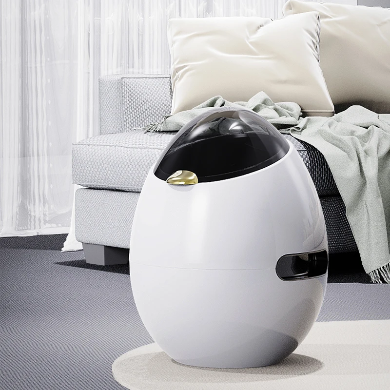 Indoor Dinosaur Egg Trash Can Bedroom Girl Personality Creative Household Modern Fashion Double-layer Bucket with Lid