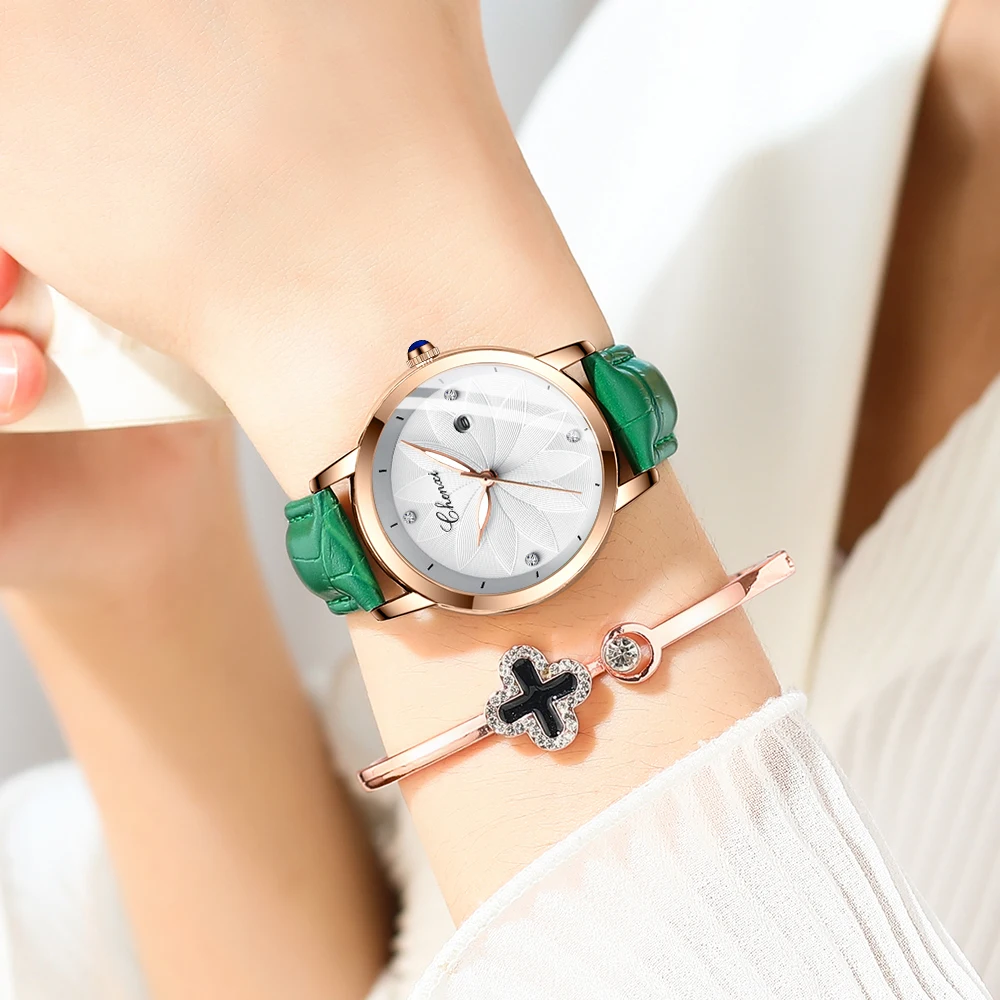 Women Watches Top Brand Luxury Fashion Leather Quartz Waterproof Ladies Luminous Wristwatch Rose Gold Female Clock Relógio Gift
