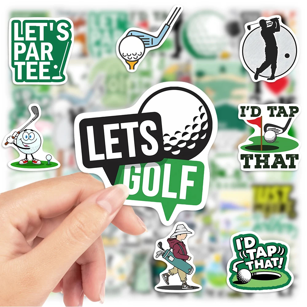 Cool Golf Hobby Stickers DIY Gift Toys Decorative Vinyl Waterproof Decals for Scrapbook Diary Junk Journals Laptop Phone Bottles