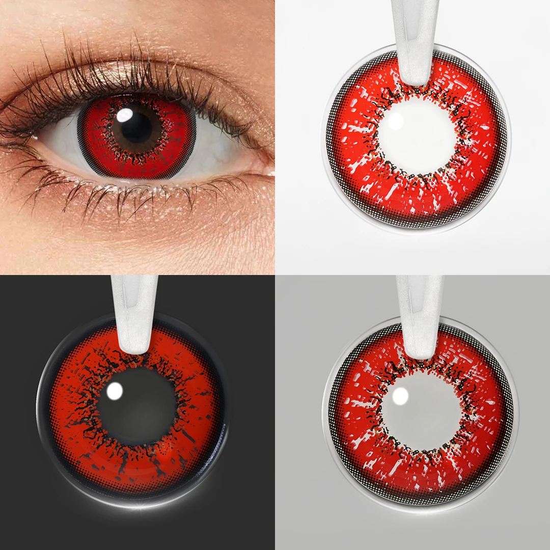 Magister Anime Cosplay Lentes de Contato para Olhos, Coloridas Anuais, Alunos Cosméticos, 1 Par