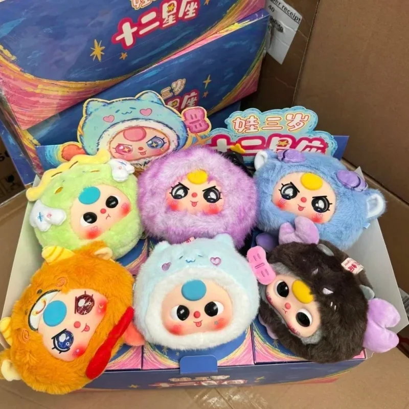 

Original Baby Three Twelve Constellation Series Blind Box Cute Plush Vinyl Doll Pendant Fashion Toy Mystery Box Birthday Gifts