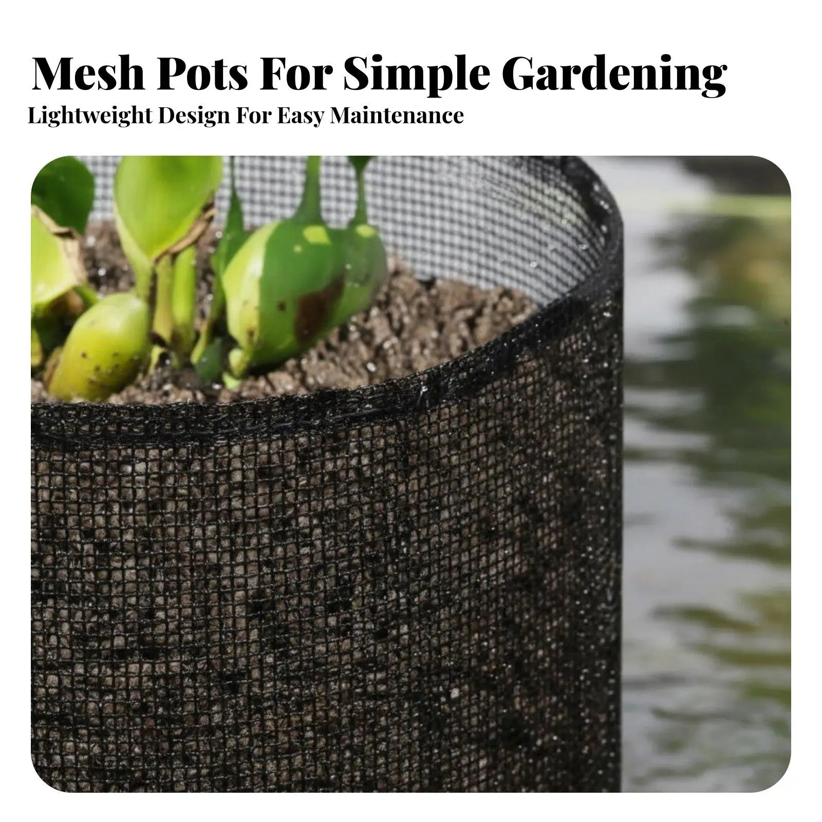 4 Piece Water Lily Planting Pots Plant Mesh Bags Lotus Growing Container