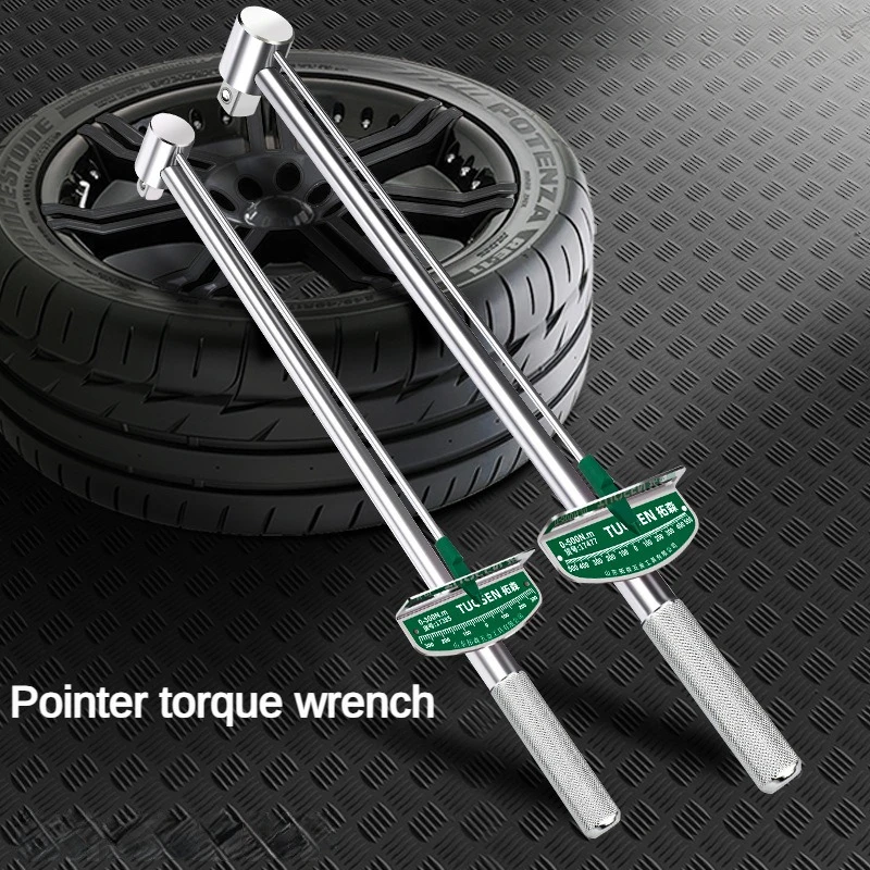 Pointer Torque Wrench 300N.m 500N.m Torque Spanner 1/2\'\' 3/4\'\' Precise Clear Scale Pointer Type Professional Car Repair Tool