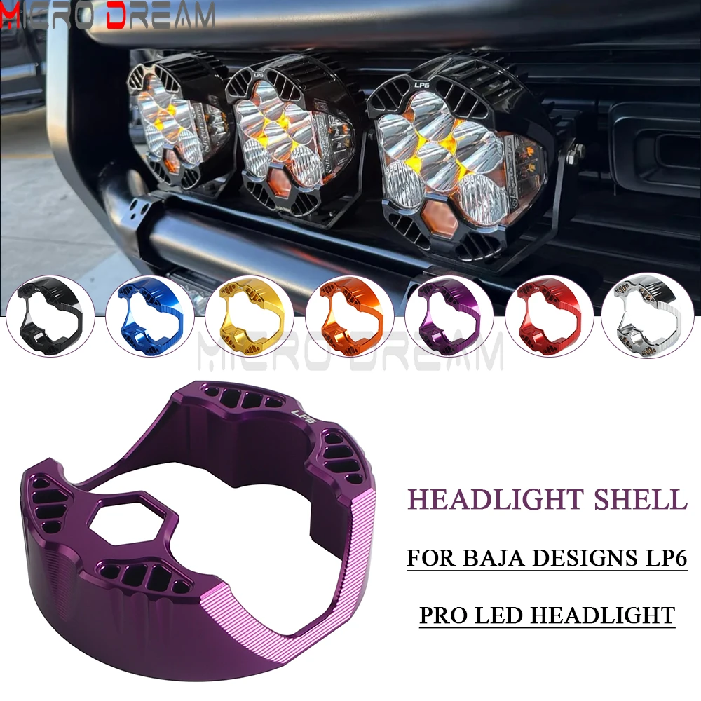 

Headlight Shell For Baja Designs LP6 Pro LED Headlight Motorcycle Head Lamp Cover Bezel Trim For Harley Low Rider Indian Car UTV