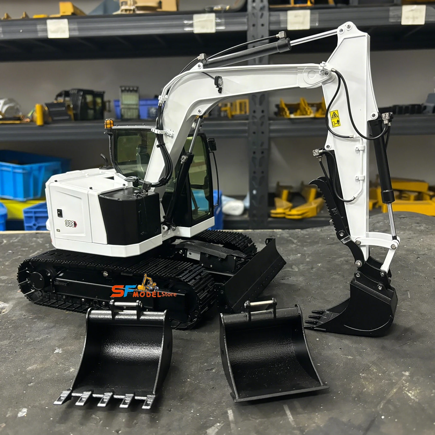 C308 RC Mini Excavator 1/14 Hydraulic Remote Control Excavator Metal Model RTR Engineering Machinery Remote Control Truck Toy