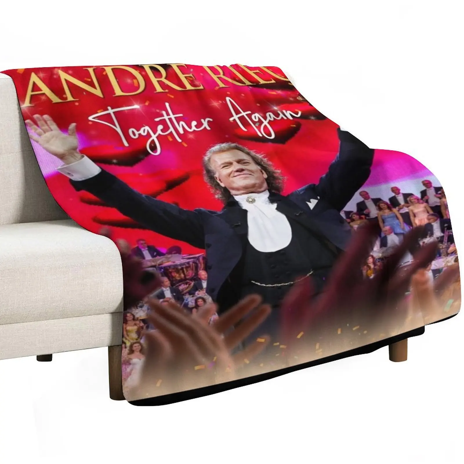 

again 3 warroe andre together rieu Throw Blanket Thermal cosplay anime Flannel Fabric Blankets