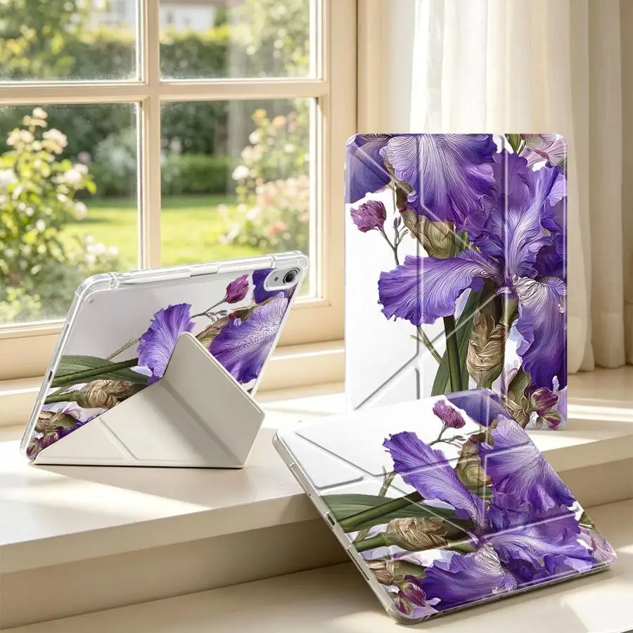 Lavender Plant Pattern With Pen Slot Cover Tablet Case For Samsung Galaxy Tab A8 A11 S8 S7 FE A9 Plus S10 Lite S9 Plus