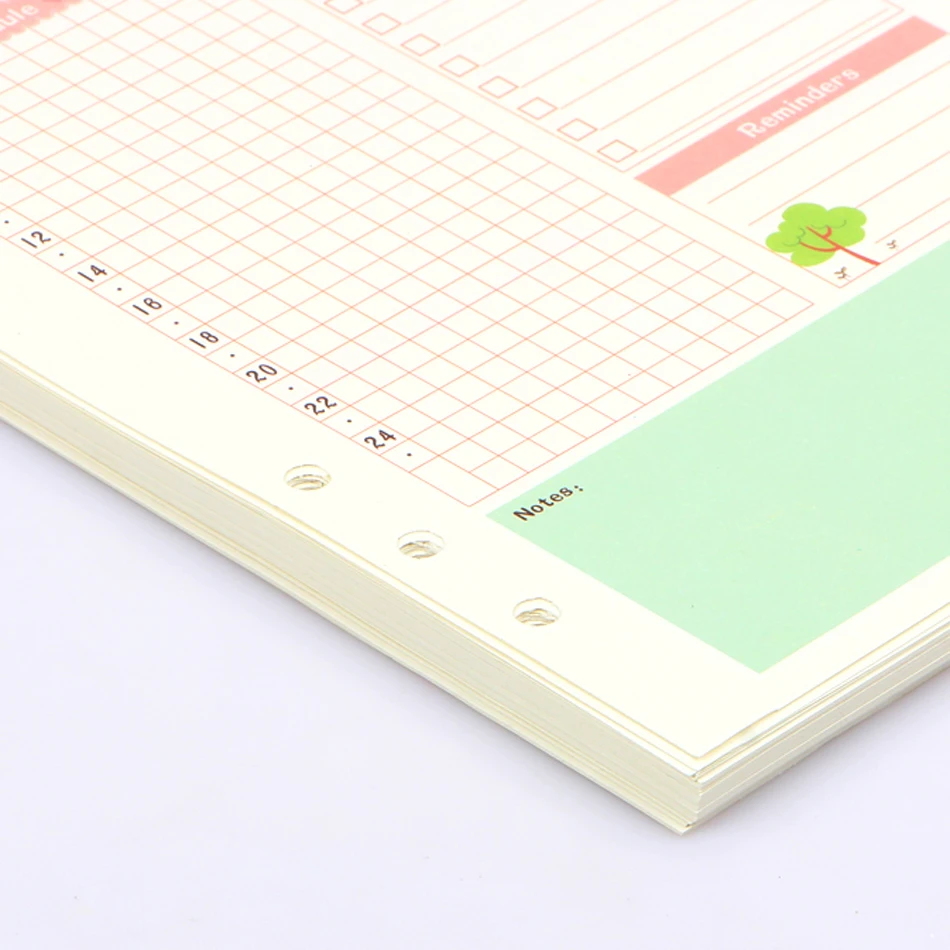Summer Cute Series Notebook Filler Papers A5/A6 Color Inner Core Planner Inside Pages Color Printing Creative Stationery
