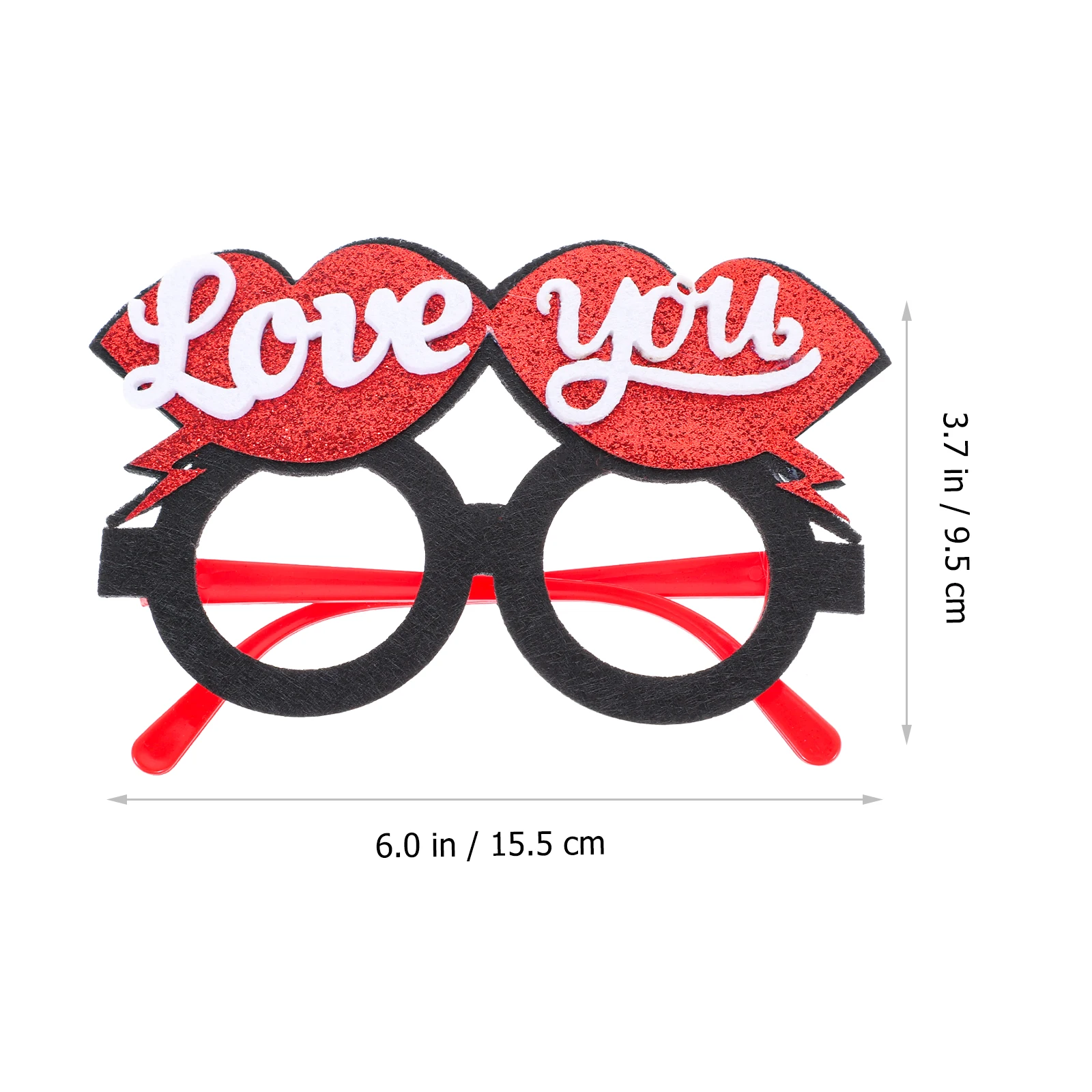 

2 Pcs Valentine Party Eyeglasses Funny Bride Wedding Photo Props Bachelorette Accessories Vibrant Color Safe