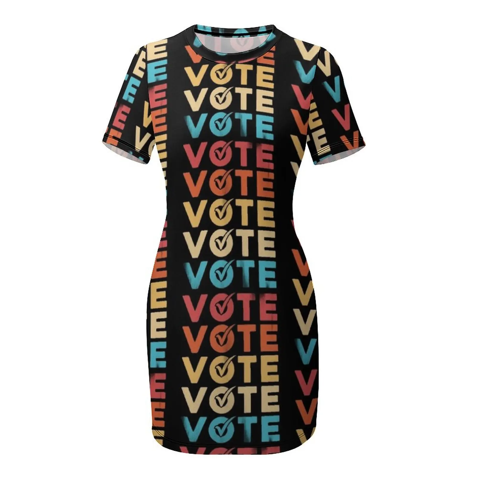 Vote 2024 Vote USA Wahl Vintage T-Shirt Kurzarmkleid Damen Sommerkleid Damenkleid