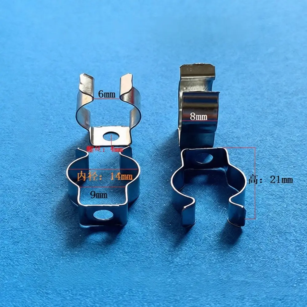 Fluorescent Lighting Accessory Stainless Steel Clip T4 T5 T6 T8 T10 T12 T13 Lamp Tube Holder Fixed Support Mounting Bracket