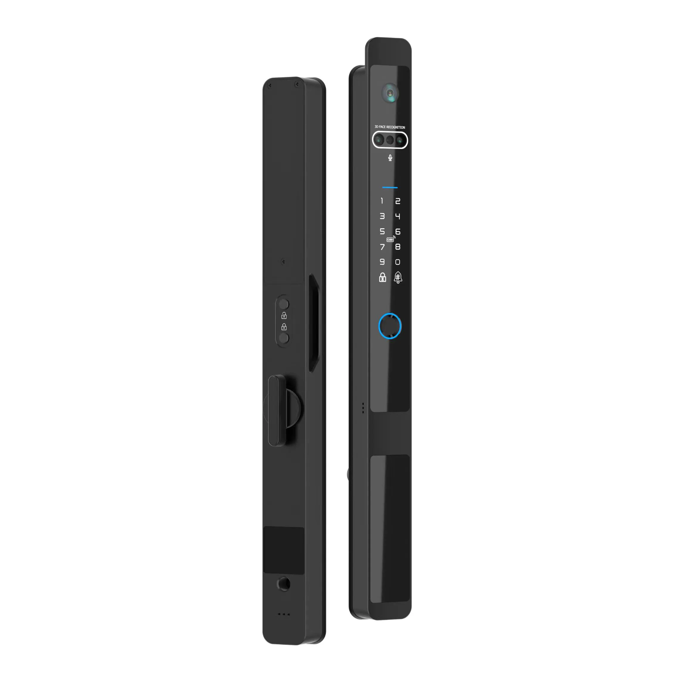

July008 SINOVO Tuya Video Intercom Real Time Smart Life Vertical WiFi Camera Lock Face Recognition Key Aluminum Door Lock
