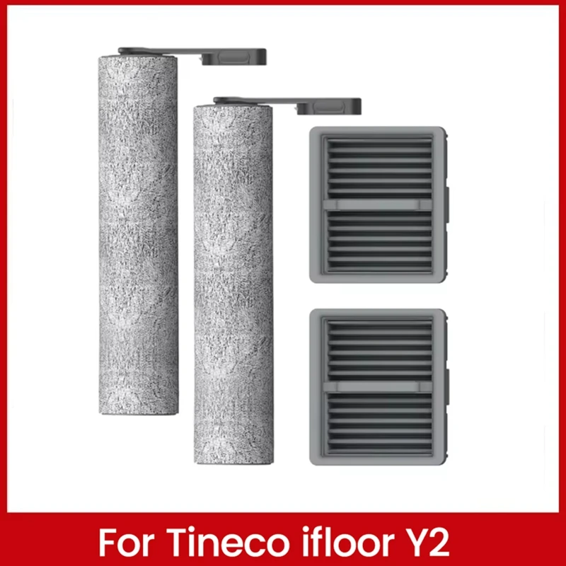 แปรงลูกกลิ้งกรองฝุ่น 4 ชิ้น สำหรับหุ่นยนต์ดูดฝุ่นแบบเปียกและแห้ง IFloor Y2 อะไหล่ทดแทน แปรงกรองฝุ่น-A69M