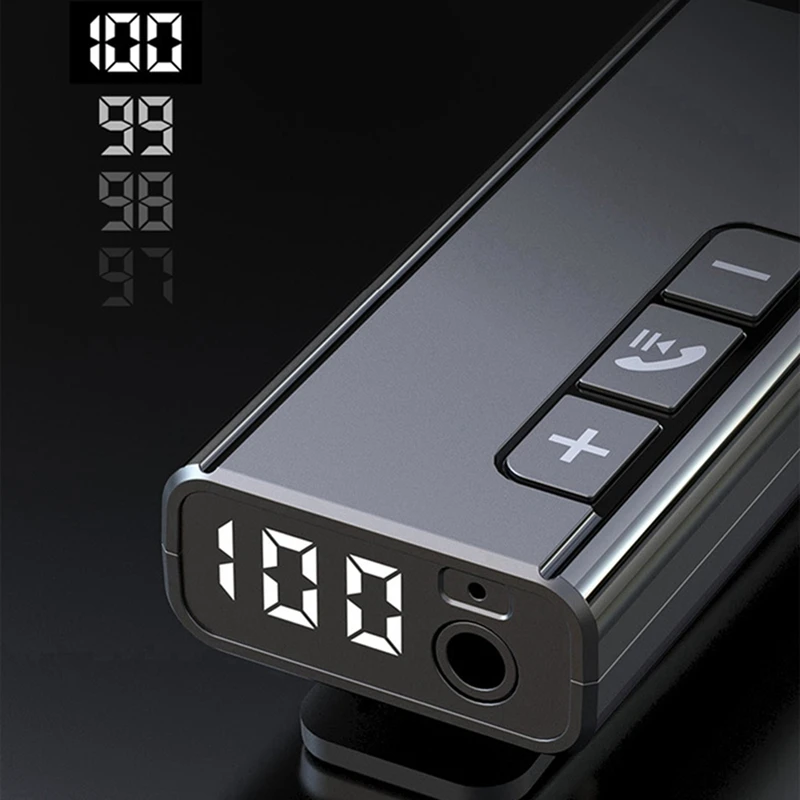 Car Bluetooth Receiver Wireless Hands Free Calling Adapter Audio Converter With Digital Display TF Card