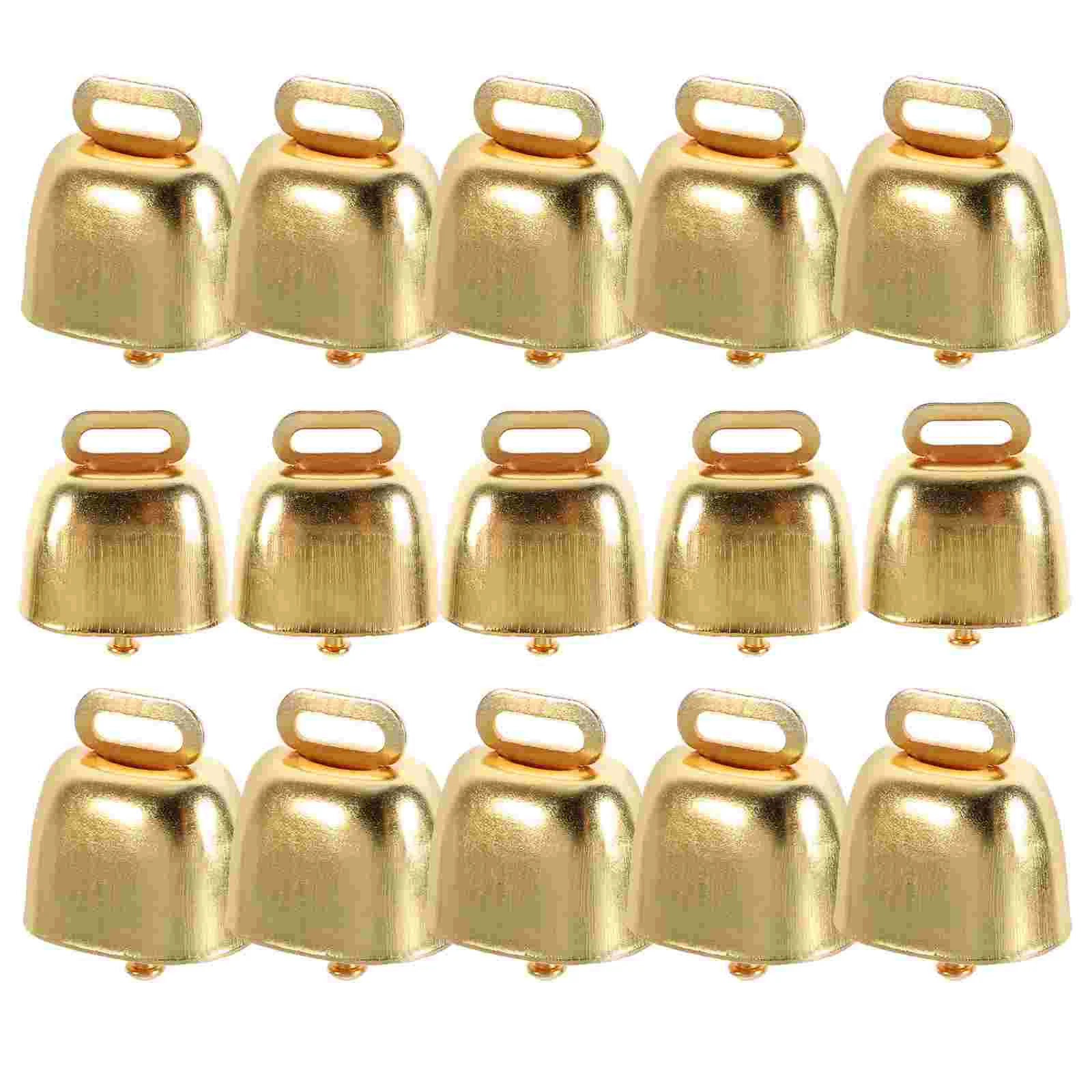 15 Pcs Open Bells Anti-lost Cattle Sheep Ornaments Cow Metal Chime Craft Loud