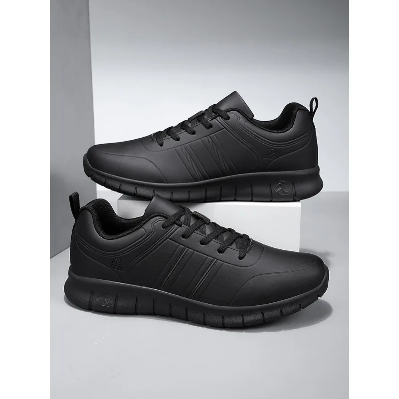 Chef Shoes Four Season Soft-Sole Anti-Slip Oil-Proof Waterproof Portable Kitchen Work Shoes Fashion Plus Size Casual Men's Shoes
