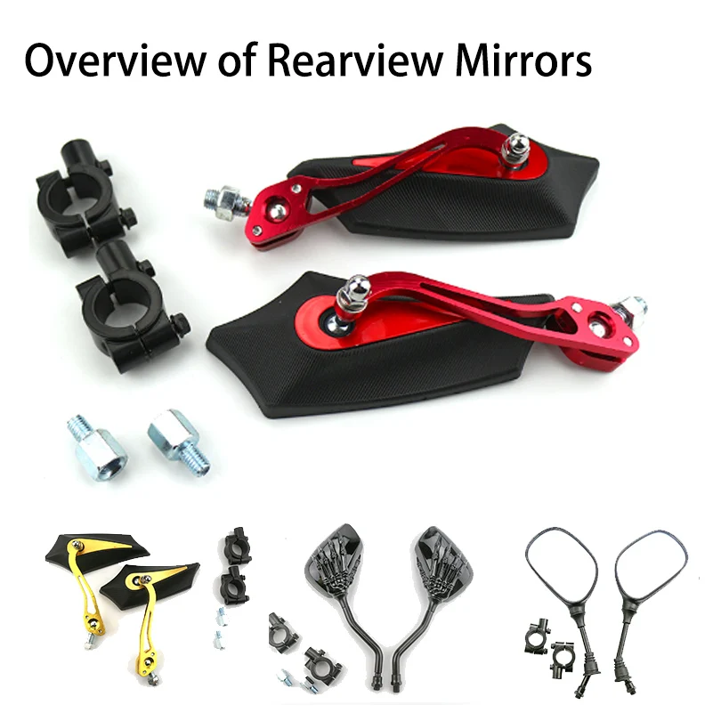 1pair  8mm Motorcycle rearview mirror scooter electric bicycle   multiple options for  car s